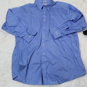 izod shirt 18 1/2 big  32/33 blue long sleeve